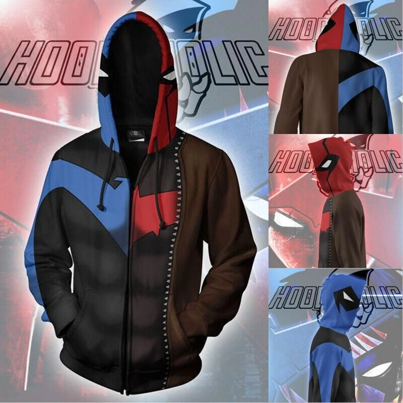 Nightwing zip shop up hoodie