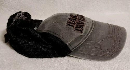 Harley Davidson Hat Cap Strap Back Gray Black Motorcycle Biker Maui Hawaii Men's - Picture 3 of 7