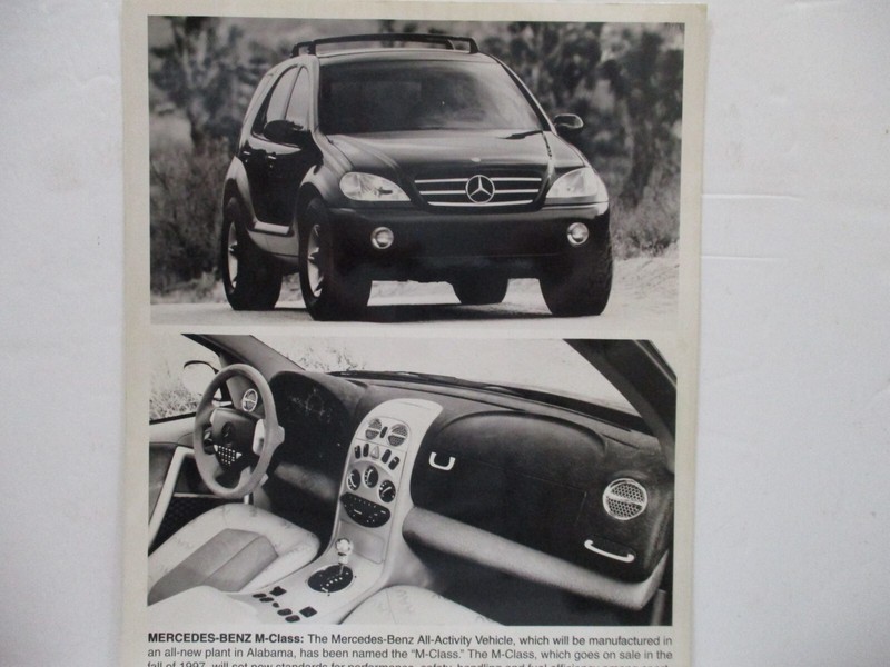 1997 MERCEDES-BENZ ALL-ACTIVITY VEHICLE BEST OF SHOW 10 PRESS PHOTOS