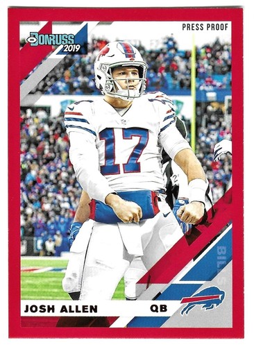 2019 Donruss Press Proof Red Photo Variation Josh Allen 33 V - Bild 2 von 3