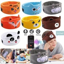 Bluetooth 5.0 Kids Headphones Headband Fleece Headband  Children Baby Toddlers
