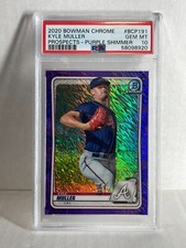 Kyle Muller *Purple Shimmer* 2020 Bowman Chrome Refractor ROOKIE Braves MLB PSA