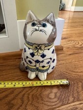 Vintage Joan De Bethel Rye Pottery Large Cat Made in England-1986