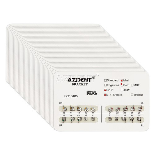 AZDENT Dental Orthodontic Bracket Braces/Niti Arch Wires/Buccal Tubes 022/018 - 第 26/87 張圖片