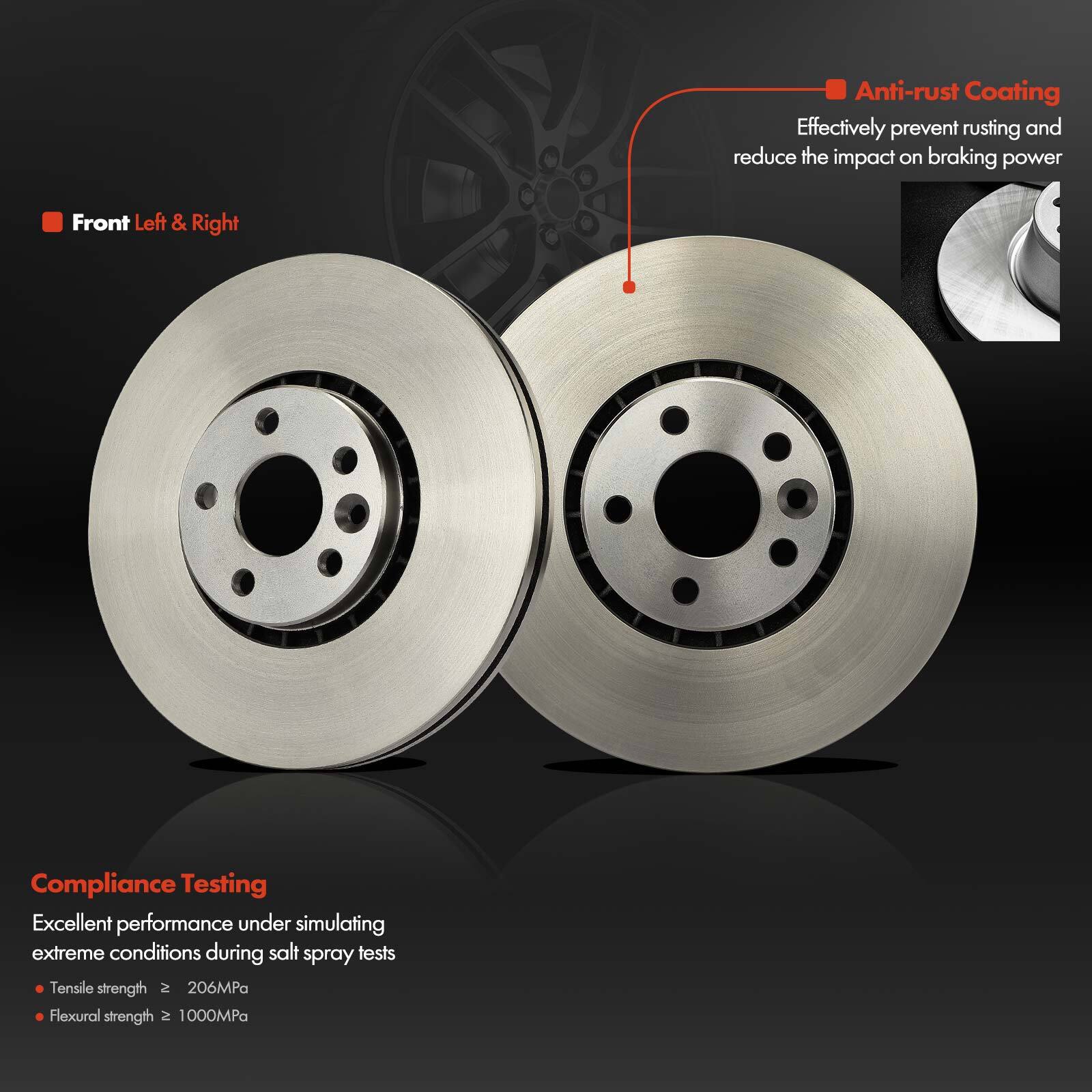 2x Vented Brake Discs Front 328mm for Volvo XC60 Mk1 156 0817 31277342