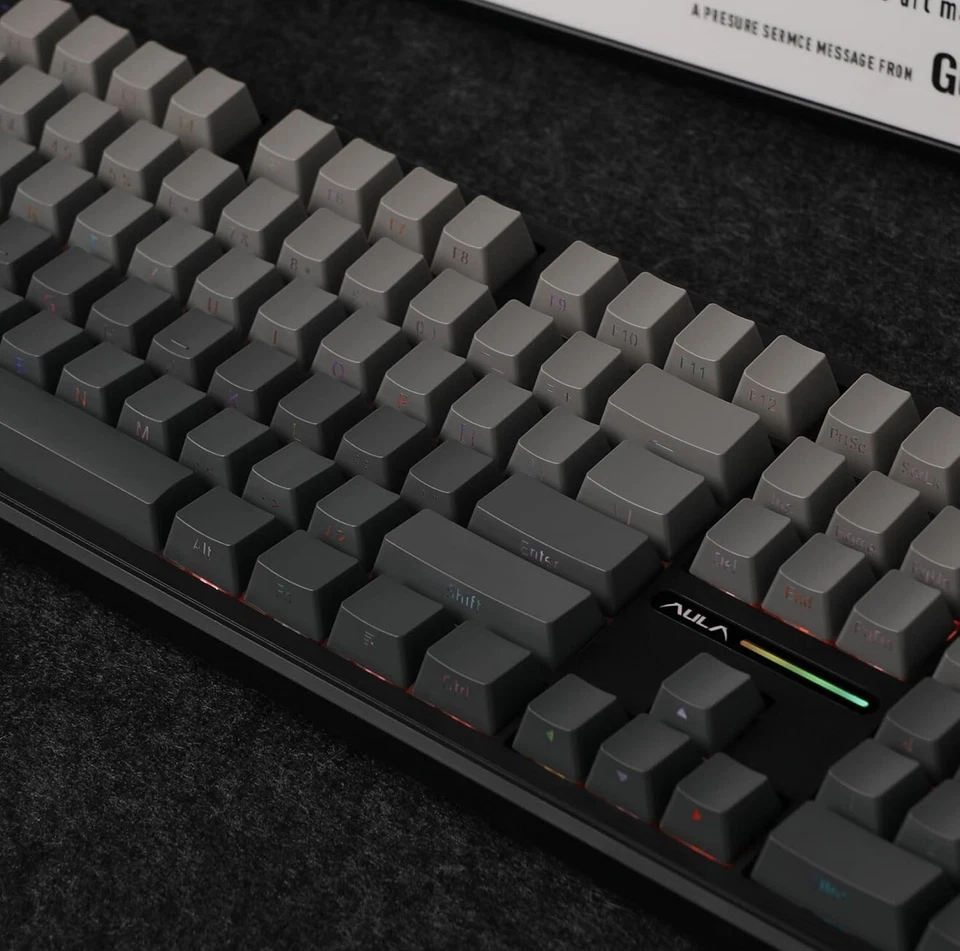 EPOMAKER X Aula F108 PRO Wireless Gaming Keyboard with Screen(Black Gradient) - Image 3 of 4