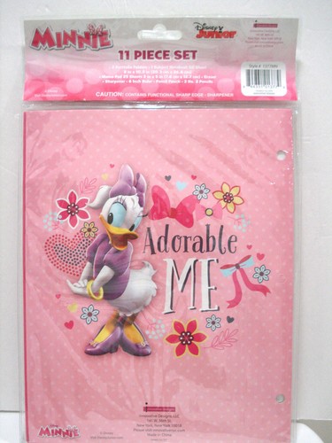 Disney Minnie Mouse 11 Piece Stationery Set Notebook Ruler Pencil Eraser NWT - 第 4/4 張圖片