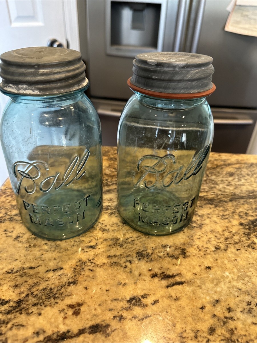 Zinc Lids Ball Mason Jar Lids Four Canning Jars With Zinc Lids