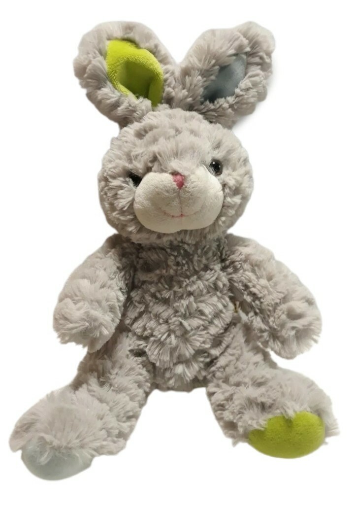 Sound N Light Bunny Gray Plush Easter Stuffed Animal blurle green 11