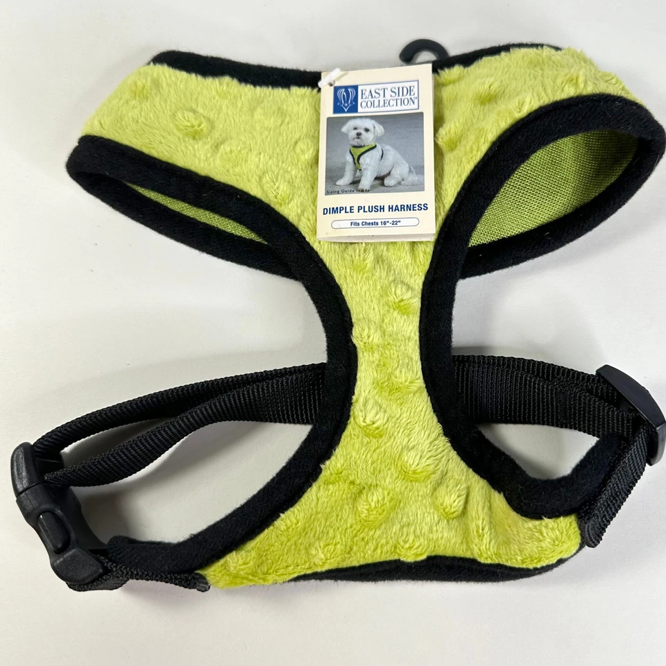 Arnés de felpa East Side Collection hoyuelo para perro talla M verde loro Foto 4 de 4