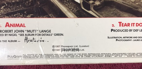 HTF MINT Def Leppard - Animal 12" Extended Play 4 tracce EP Shrink con Hype LEP 101 - Foto 13 di 15