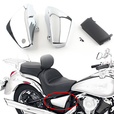 Für 2006 2020 Kawasaki Vulcan VN900 Custom Chrom-Batterie-Seitenabdeckungen