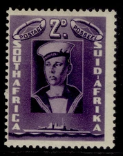 SOUTH AFRICA GVI SG95, 2d violet, M MINT.