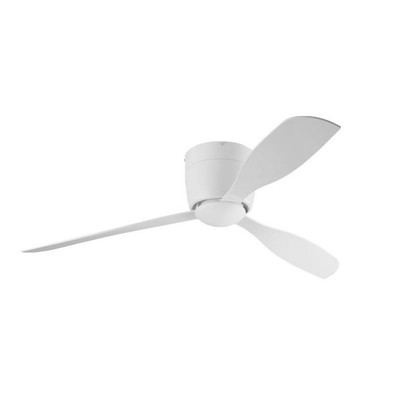 Flush mount DC ceiling fan with LED and 