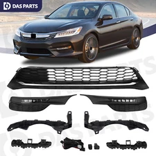 For 2016 2017 Honda Accord Front Lower Bumper Grille LED Fog Light Bezel Bracket