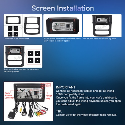Radio estéreo GPS Carplay 2G+64G Android14 2002-2005 Dodge Ram 1500 2500 3500 - Imagen 13 de 15