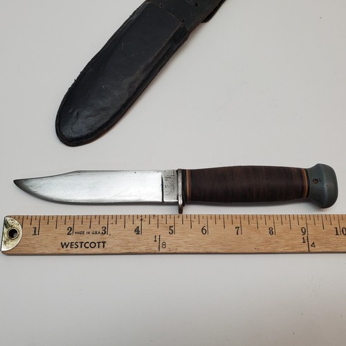 WW2 Early USN PAL RH - 35 Mark I Knife w/ Leather Sheath US Navy Issue - Picture 12 of 15
