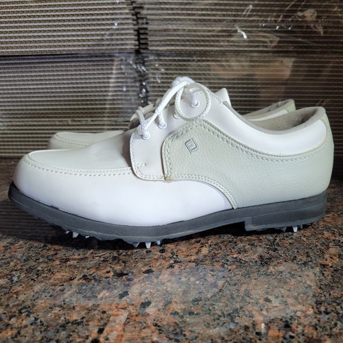 Footjoy Women's GreenJoys Soft Spike Golf Shoes 48704 White & Celery Size 9 M