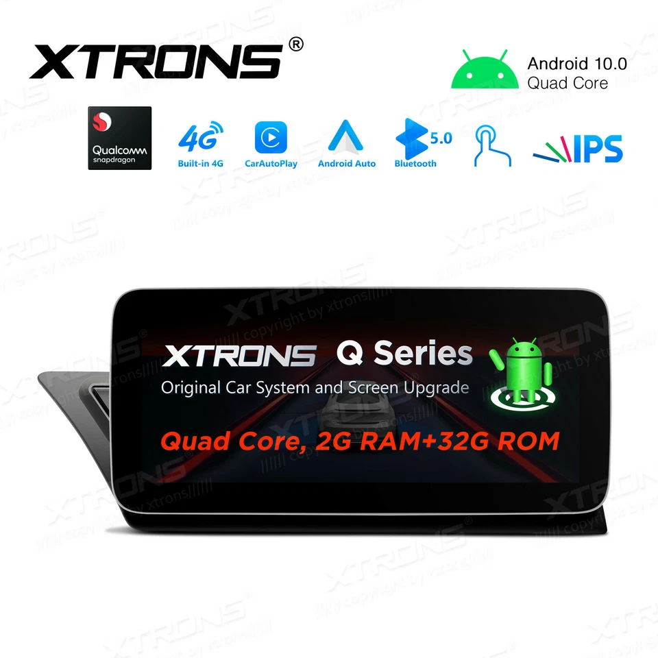 AUTORADIO ANDROID 10 STEREO AUTO AUDI A4 A5 RS4 S4 RS5 S5 2010-2013 WIFI XTRONS - Immagine 4 di 4
