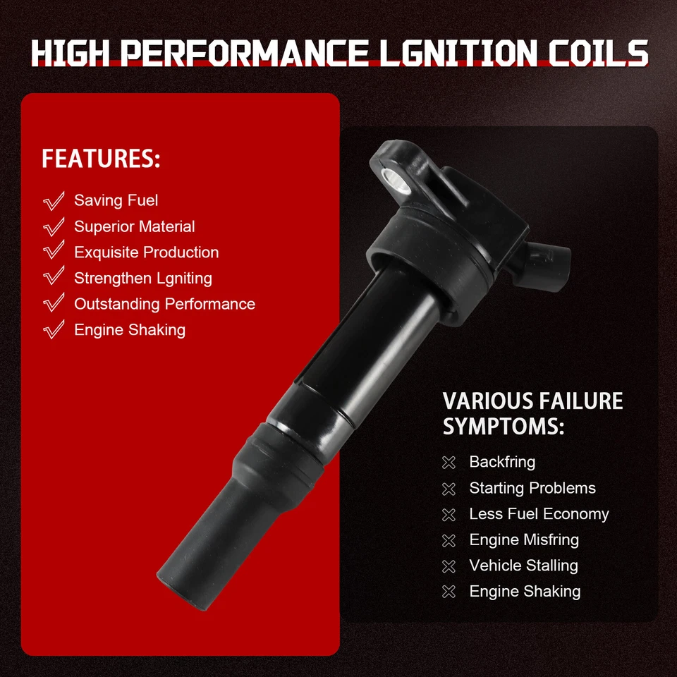 4* Ignition Coils & Iridium Spark Plugs For 2012-2016 Hyundai Elantra 1.8L L4 Foto 2 de 4