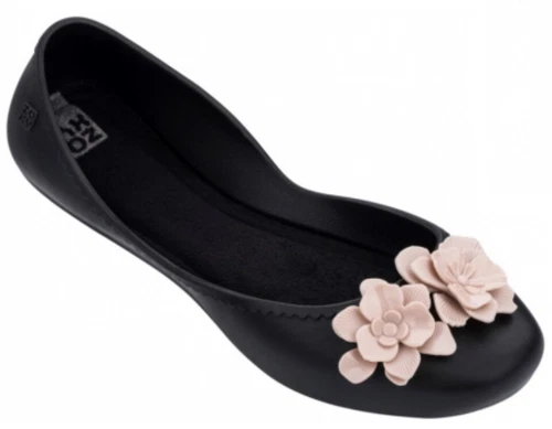 Zaxy Flowers Grendene Black
