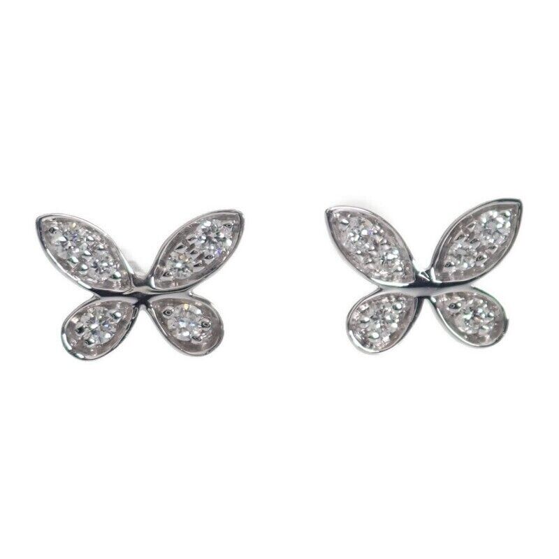 GRAFF K18WG White Gold Pavé Butterfly Diamond Petite Stud GRAFF K18WG White Gold Pavé Butterfly Diamond Petite Stud