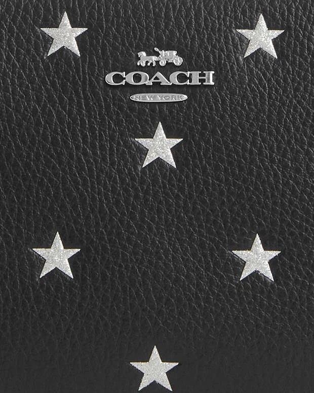 Coach Cw409 Nolita 19 in pelle di ciottolo con stampa stella nero multi Cw409 nuovo con etichette