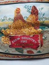 CHICKEN AND CHICKS IN FARMYARD THROW PILLOW AND ROOSTER IN FARMYARD Farmhouse
