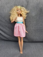 2015 Mattel BARBIE FASHIONISTAS Powder Pink #14 Blonde Doll Curly Hair Curvy