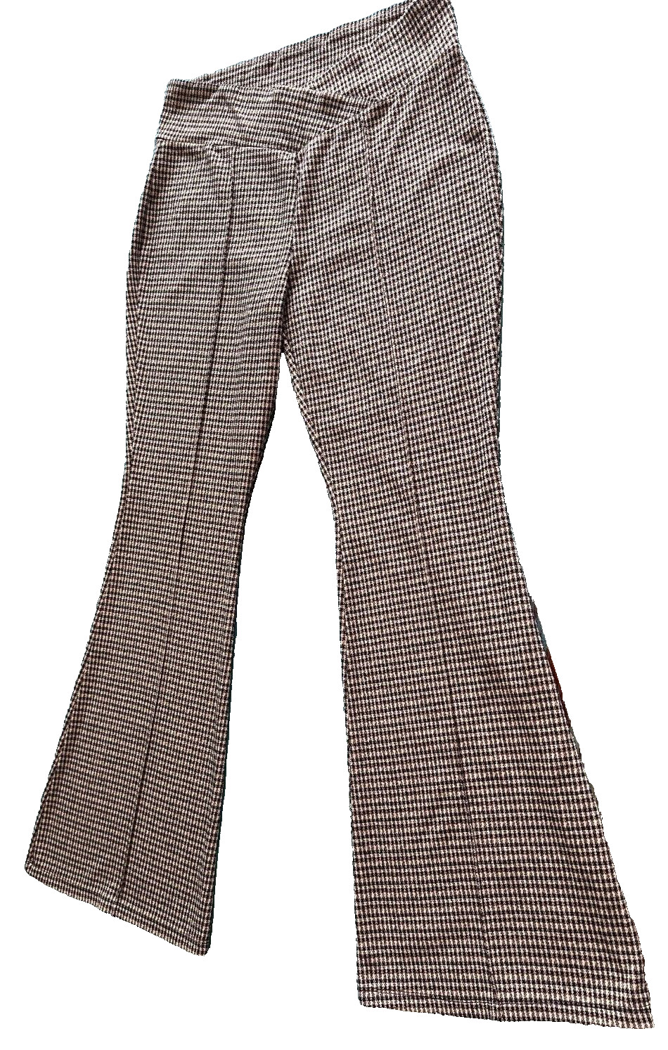 Stitch & Pine Women's Houndstooth Pants Flare Leg Siz… Gem