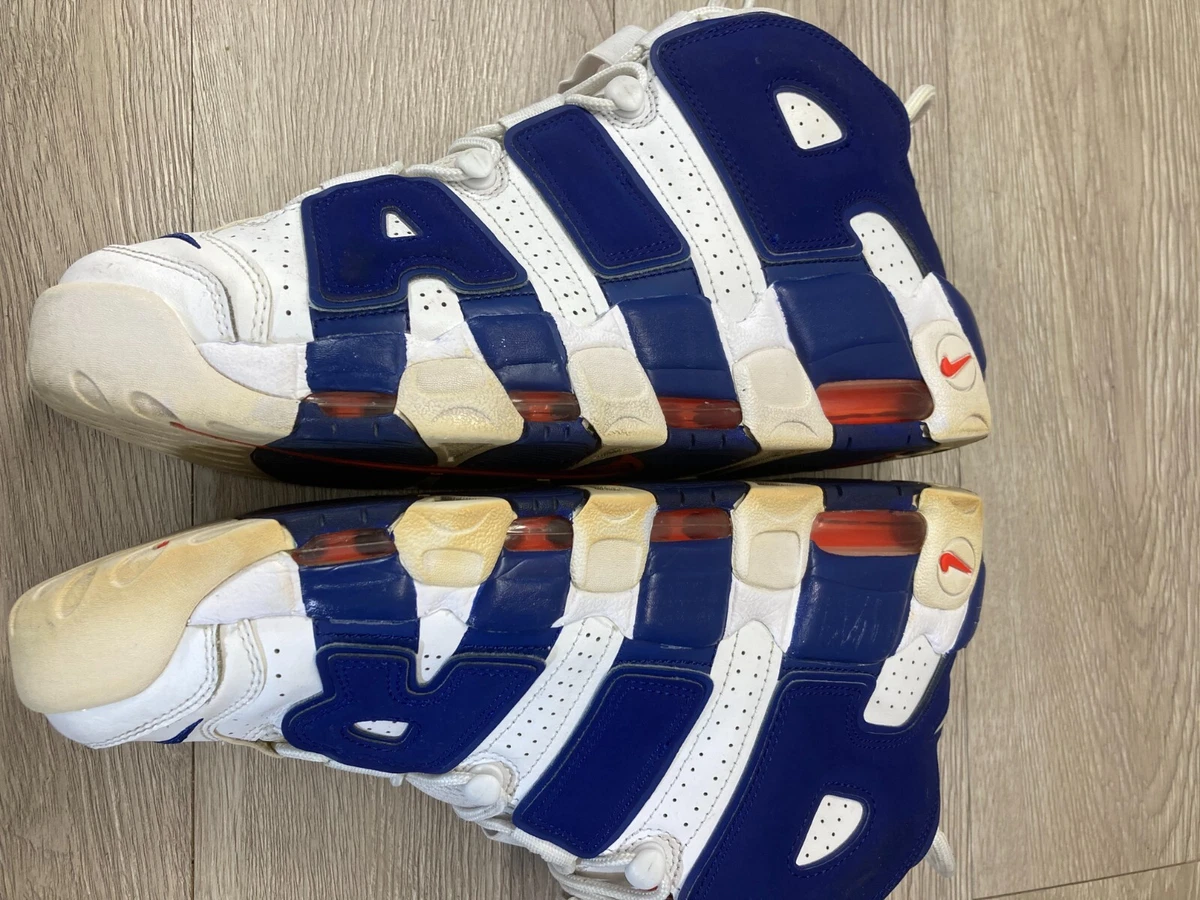 Nike Air More Uptempo Knicks 33 Blue White Orange Men Shoes 921948 101 Size 10.5