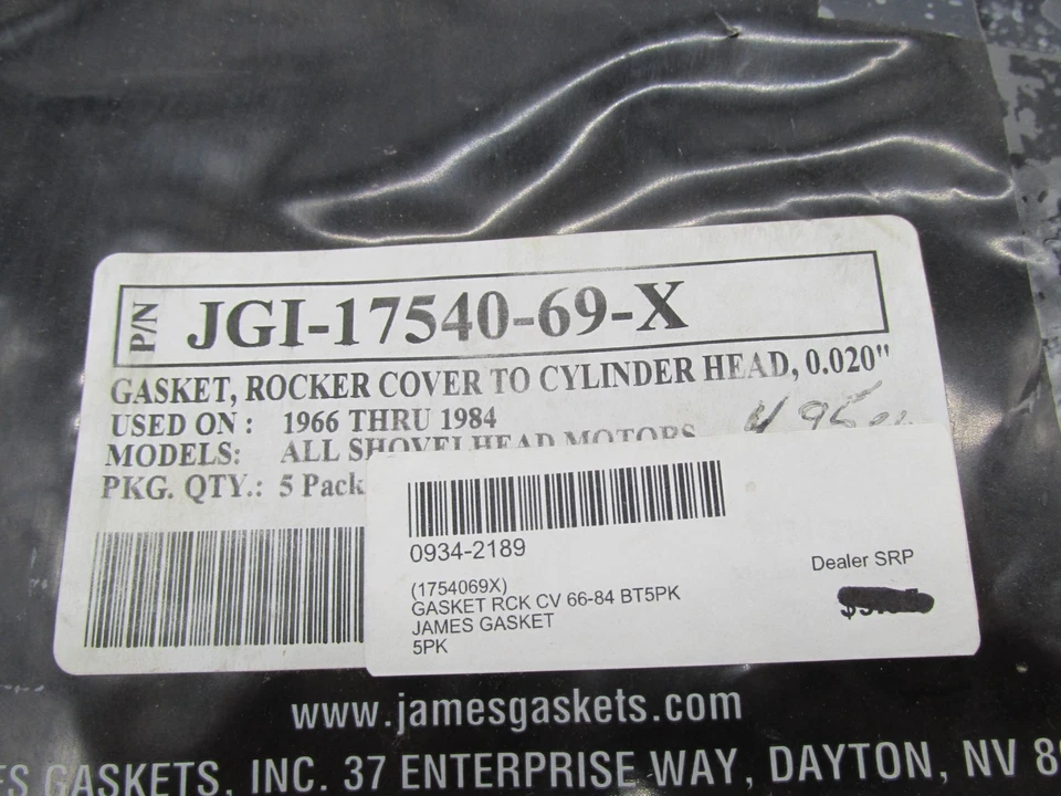 Lot of 3 Harley Davidson Rocker Cover to Cylinder Head Gaskets JGI-17540-69-X - Image 3 of 3