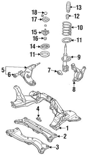 Bujes de brazo de control de suspensión izquierdo/derecho para Ford Probe 1993-1997 (P/N F42Z3069A)