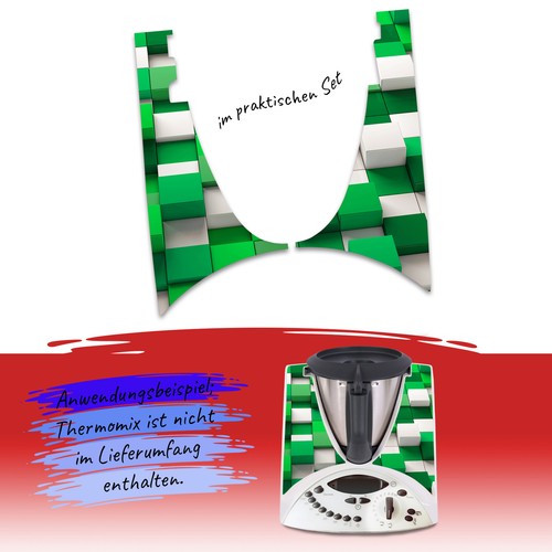 Decoración Pegatina Thermomix Lámina Cocina TM31 Protección Set - Cubo Verde - Imagen 3 de 5