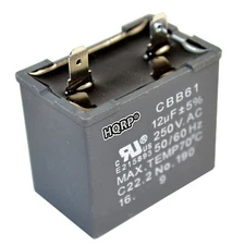 HQRP 12uf Replacement Motor Capacitor for Hotpoint Refrigerators JSU21X126