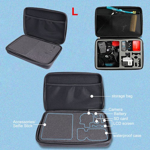 Portable Hard Case Shell Box With Foam Inside S/M/L For GoPro Hero MAX 9 8 7 6 - Picture 6 of 21