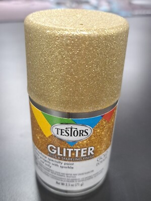 Testors 79630 Gold  Glitter Spray Paint 2.5 oz