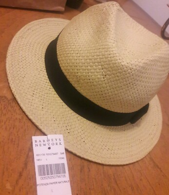 Barneys New York Paper Fedora BARNEYS NEW YORK Olive Green 100% Wool Fedora Hat One Size  main image 4