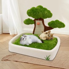 Cute Cat Bed Cat Bonsai Tree W/ Scratching Post And Removable Cushion 63 43 60cm