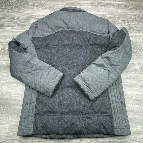 Hugo Boss Jacket Mens 42 Charcoal Puffer Elbow Patches Minimalist Academia Chore - Picture 18 of 20