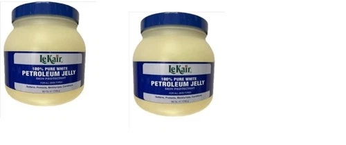 2 NEW LEKAIR 100% PURE WHITE PETROLEUM JELLY SKIN PROTECTANT 60 OZ FOR ALL SKIN