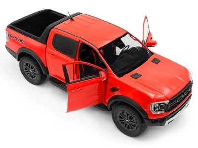 2024 FORD RANGER RAPTOR PICKUP ORANGE RED 1/18 DIECAST MODEL BY