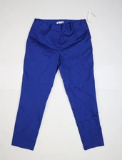 89th + Madison Pants Womens 6 Royal Blue Surf The Web Stretch Ankle Slim Fit