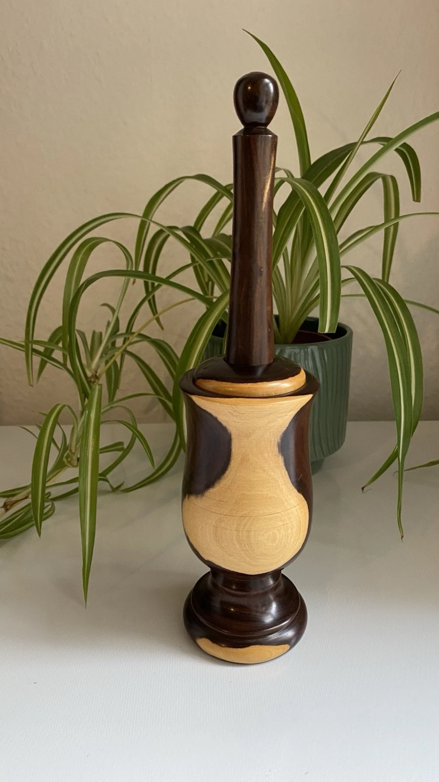 Vintage Wooden Mortar And Pestle
