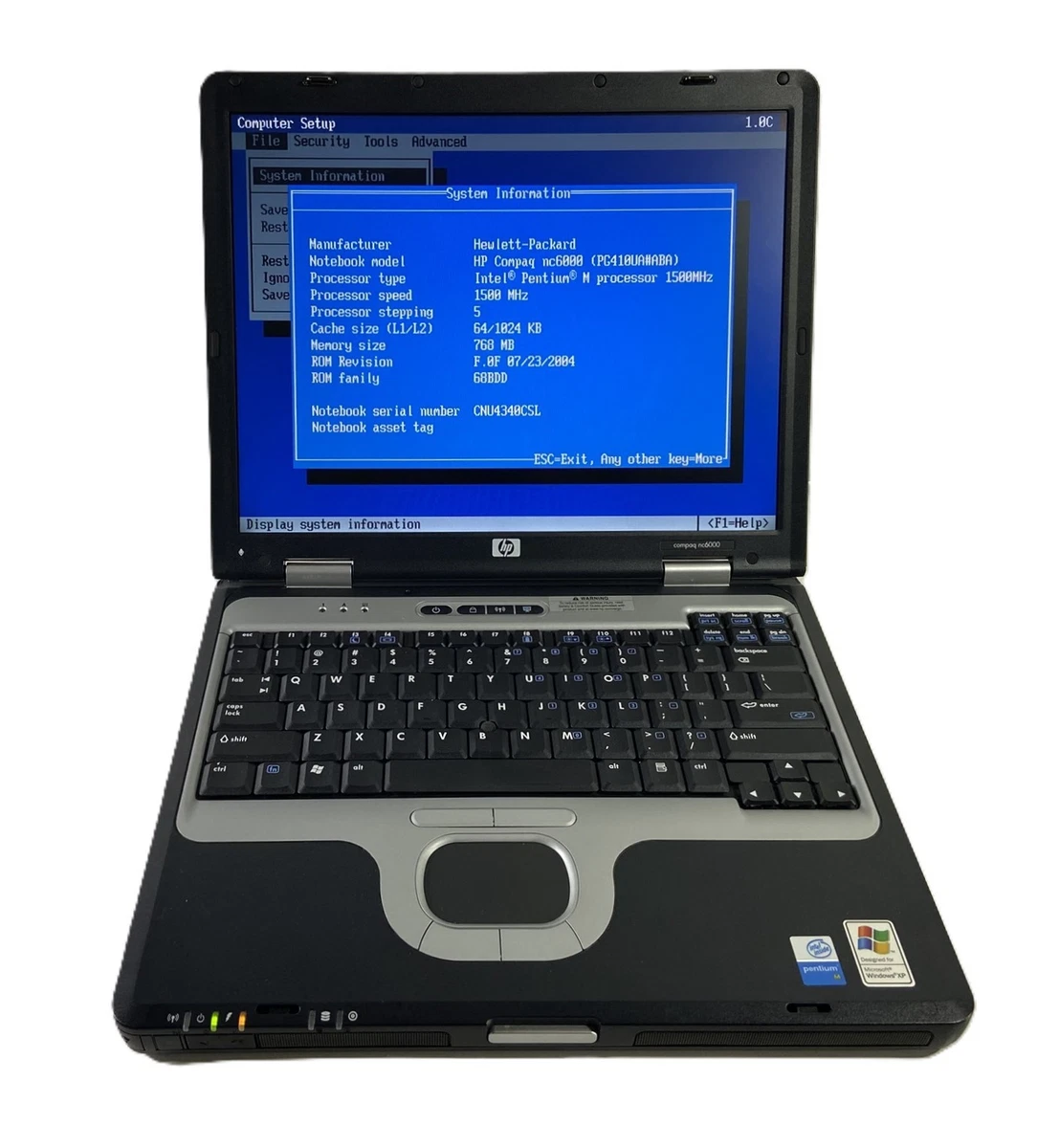 HP Windows XP PC Laptops & Netbooks 14-14.9 in Screen for sale | eBay