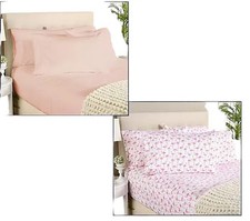 Home Reflections 2pk Double Brushed Sheet Sets Extra Cases Peach