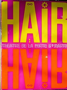 Galt MacDermot "HAIR" 1969 Original French Cast Program (France) *Rare insert