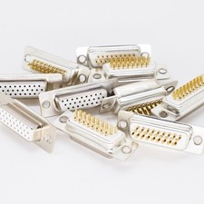 10pcs Gold Pin 26pin 3 Row D-Sub Female Socket Solder Chassis Connector RS232