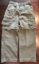 Boy Scouts of America BSA Pants Youth 12 Green Convertible Zip-Off Uniform Cargo