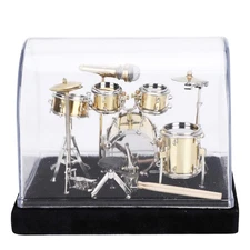 Tissting Mini Drum Model - Miniature Musical Instrument Set with Display Box,...